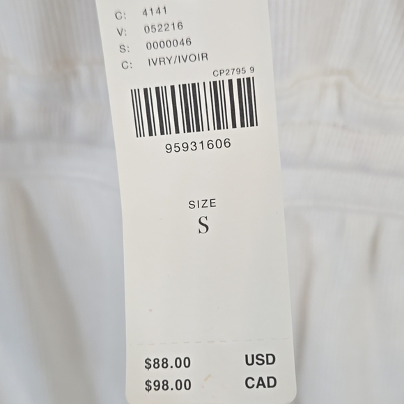 *NWT* Anthropologie Ivory/Red Deep V-Back Waffle Knit Romper Nautical Trendy, S - Picture 5 of 6